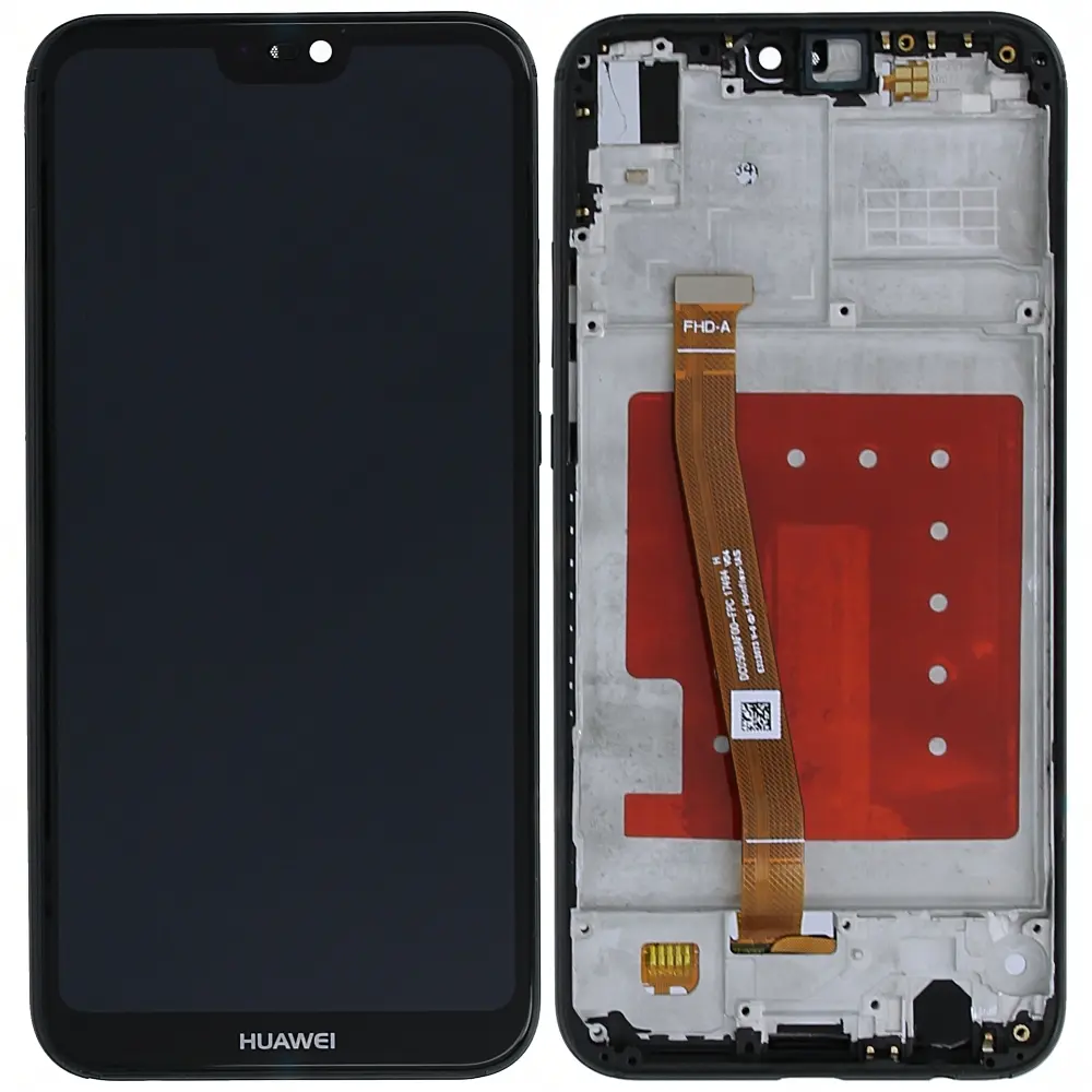 Оригинален дисплей—HUAWEI P20 LITE—с рамка—Black—SERVICE PACK