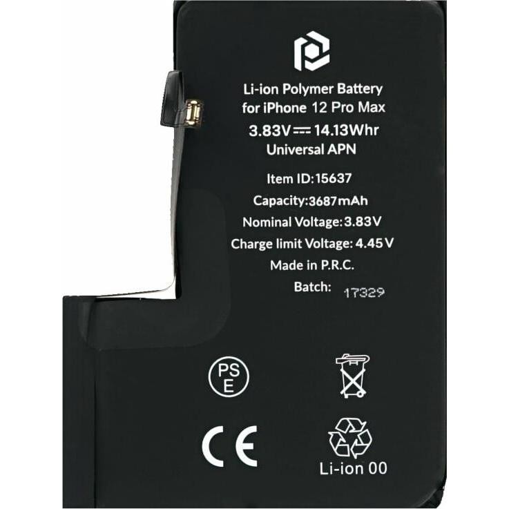 Prio Batteria per Apple iPhone 12 Pro Max (APN Universale) (Accumulatore Di Carica Elettrica, iPhone 12 Pro Max), Pezzi Di Ricambio per Dispositivi Mo