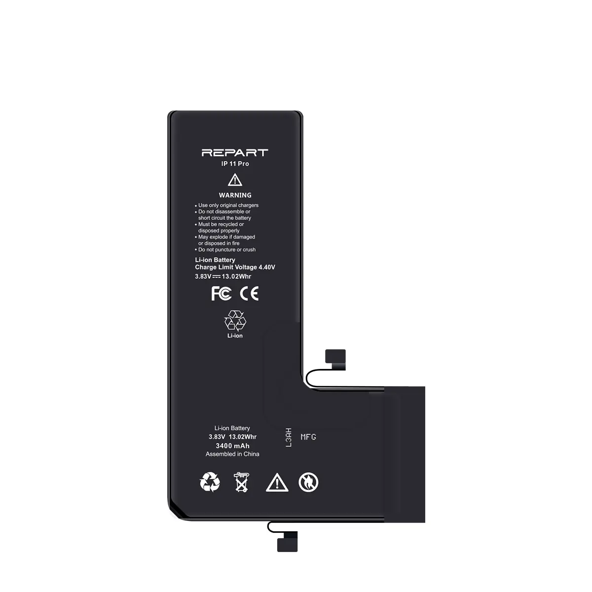 Батерия—iPhone 11Pro —Repart - High Capacity - 3250 mAh (копие)