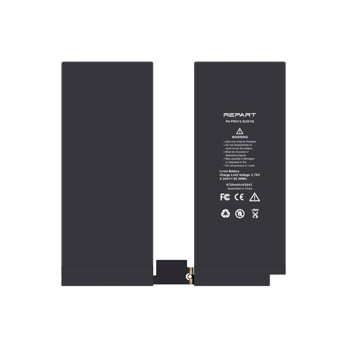 OEM батерия—Apple iPad Pro (12.9)–(3rd Gen)/iPad Pro (12.9) - (4rd Gen)—9720 mAh—Repart