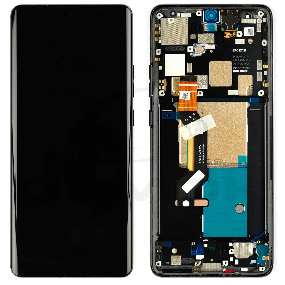 Оригинален дисплей—Motorola Moto Edge 50 Pro—SERVICE PACK—Black—с рамка