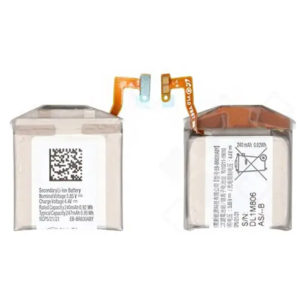 Оригинална батерия—Samsung SM-R850 Galaxy Watch3 41mm (WiFi Version)/SM-R855 Galaxy Watch3 41mm (4G/LTE) Battery EB-BR830ABY - 247 mAh - GH43-04968A—SERVICE PACK