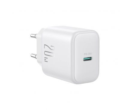 [CHGADP-JOY-1XC-20W-WHT] Заряден адаптер—Joyroom—20W–3A–1 x USB-C—Бяло