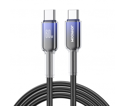 [CABL-JOY-C/C-60W-WHT-1.2M] Кабел—USB-C към USB-C—Joyroom—60W–3A–1.2 м—Черен