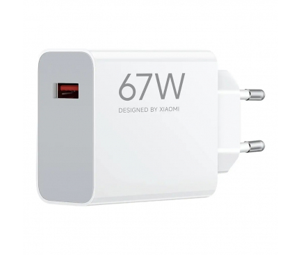 [CHGADP-XIA-1XA-67W-WHT] Заряден адаптер—Xiaomi—67W–6.2A–1 x USB-A—Бяло 