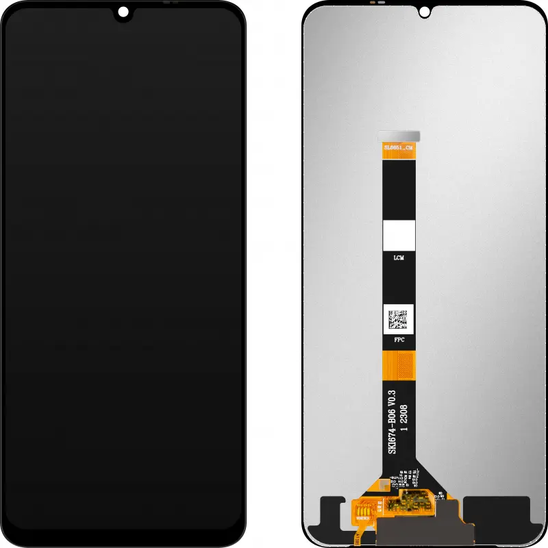Оригинален дисплей — Realme C51 / C53 / N53 / Note 50 / Note 60 (2023)— Service Pack —Без рамка  