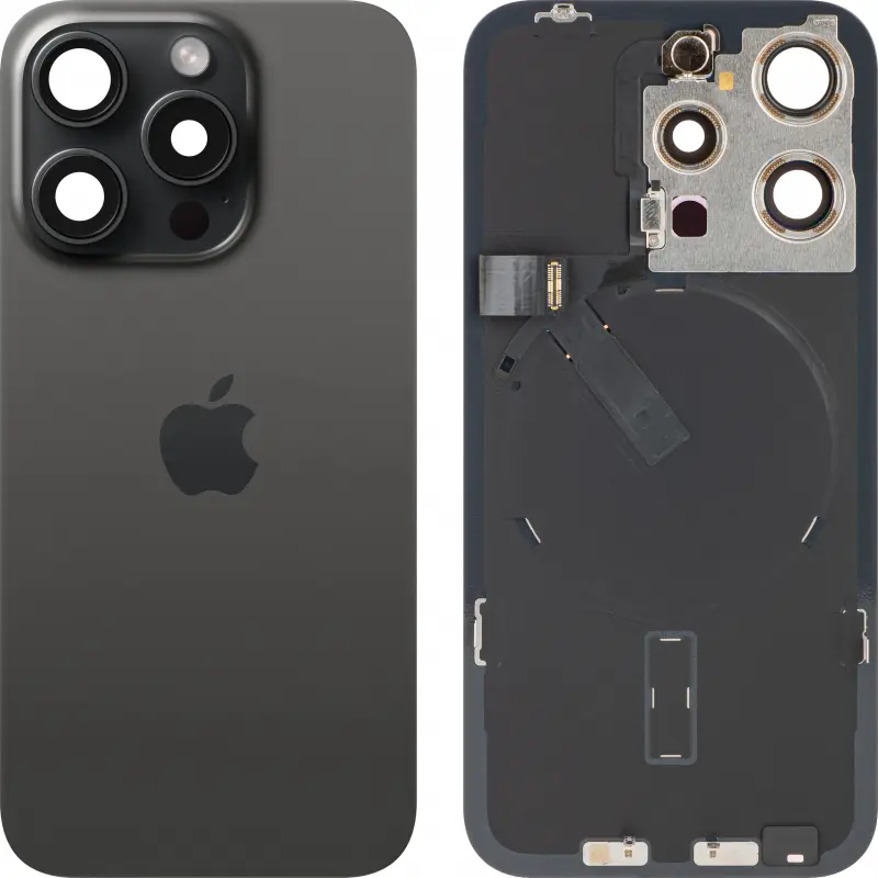  Оригинален капак—iPhone 16 Pro Max—Black Titanium—Свален от телефон— Grade A (копие)