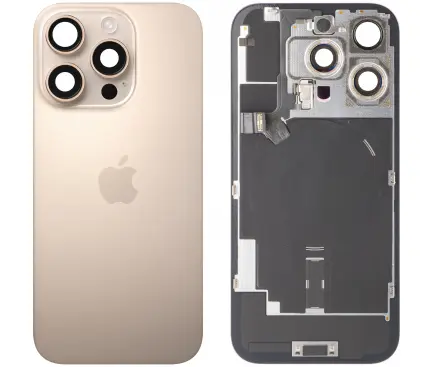 Оригинален капак—iPhone 16 Pro MAX—Desert Titanium—Свален от телефон—Grade A   