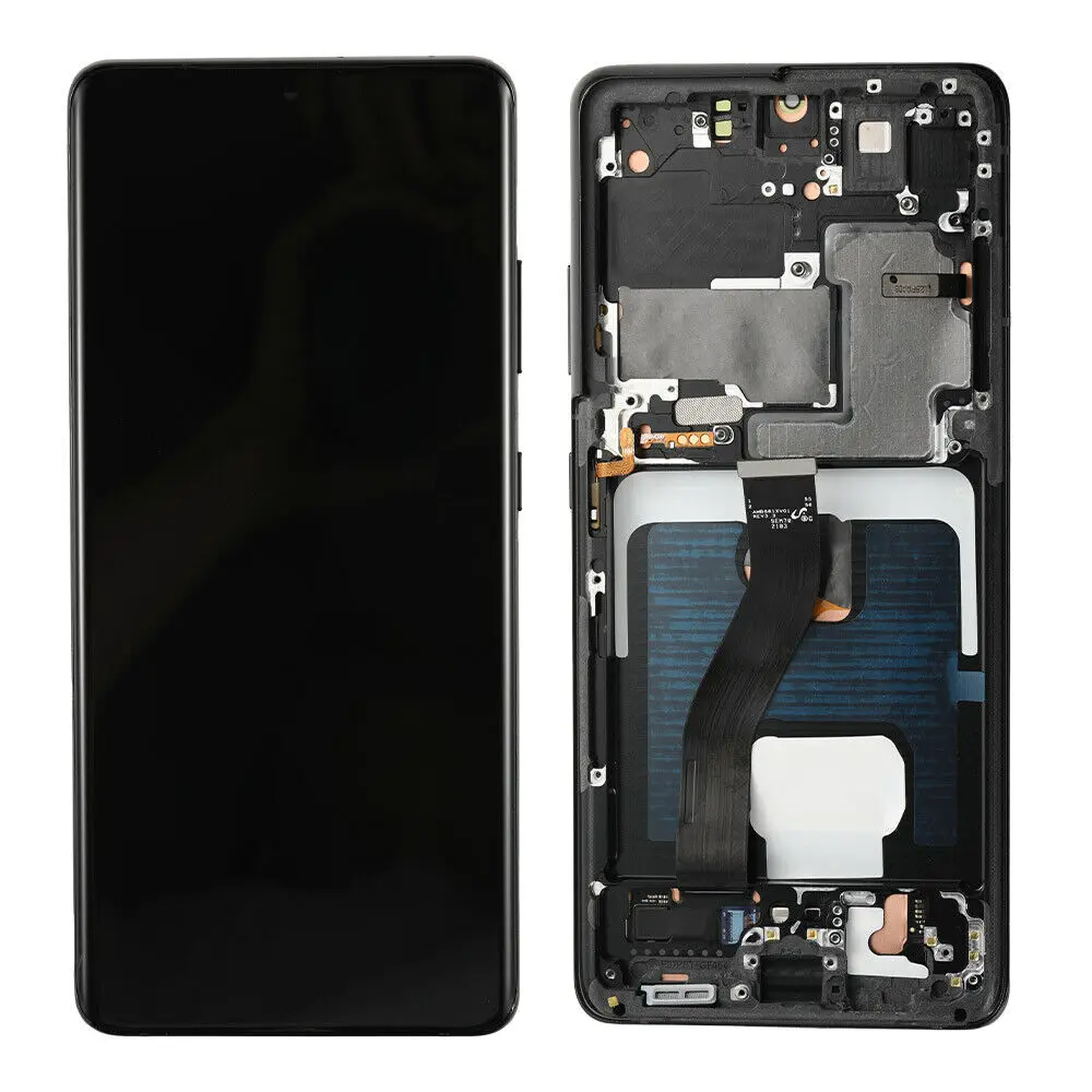 Дисплей —Samsung S21 ULTRA—SOFT OLED — SM-G998B Сива рамка