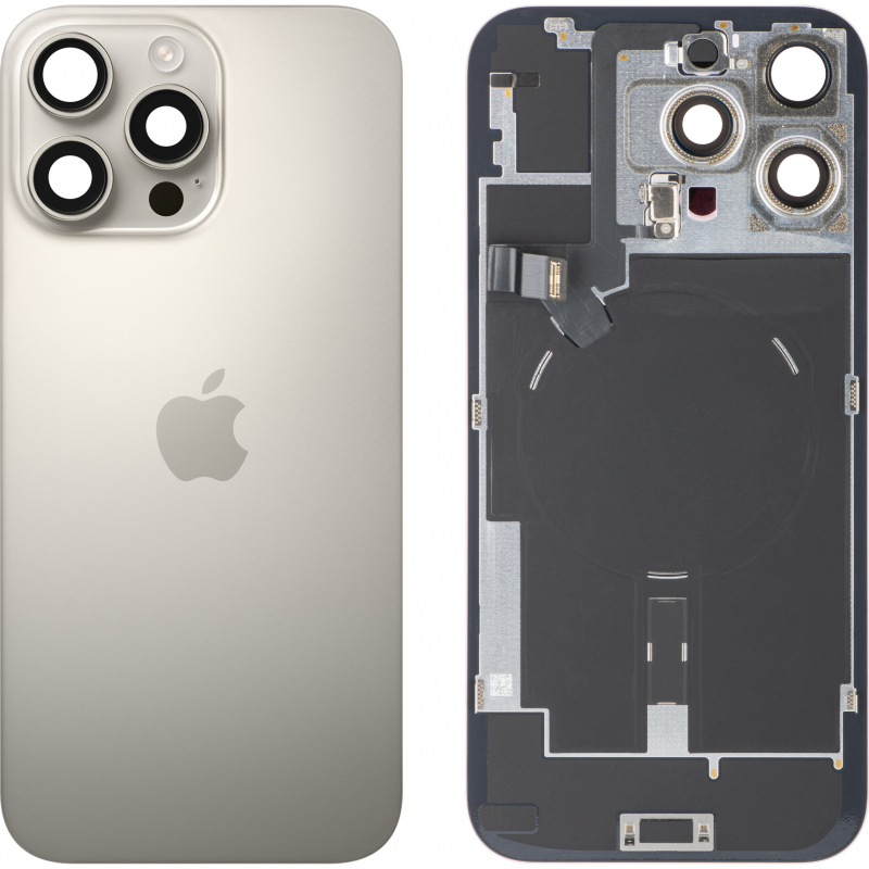 Оригинален капак—iPhone 16 Pro Max—Natural Titanium—Свален от телефон—Grade A